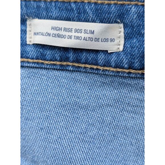 Universal Thread Womens High Rise 90s Slim Jeans Sz 26R Light Blue Distressed - Picture 8 of 11